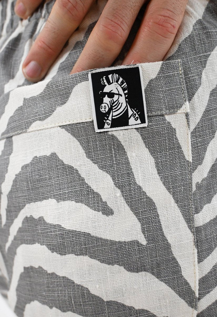 "Zebra without a cause" design short HO HOS HOLE IN THE WALL