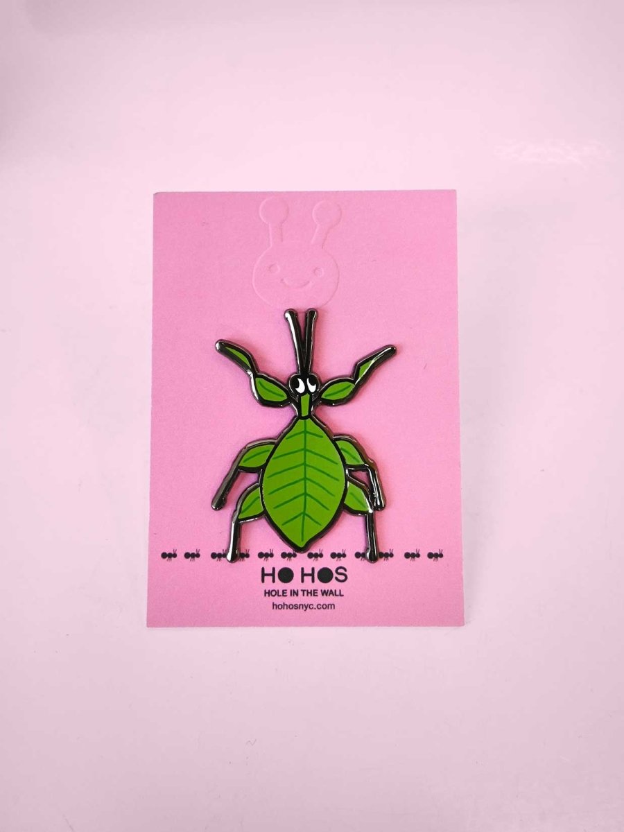 "Leaf Bug" Enamel pin, by HO HOS HOLE IN THE WALL (NYC)