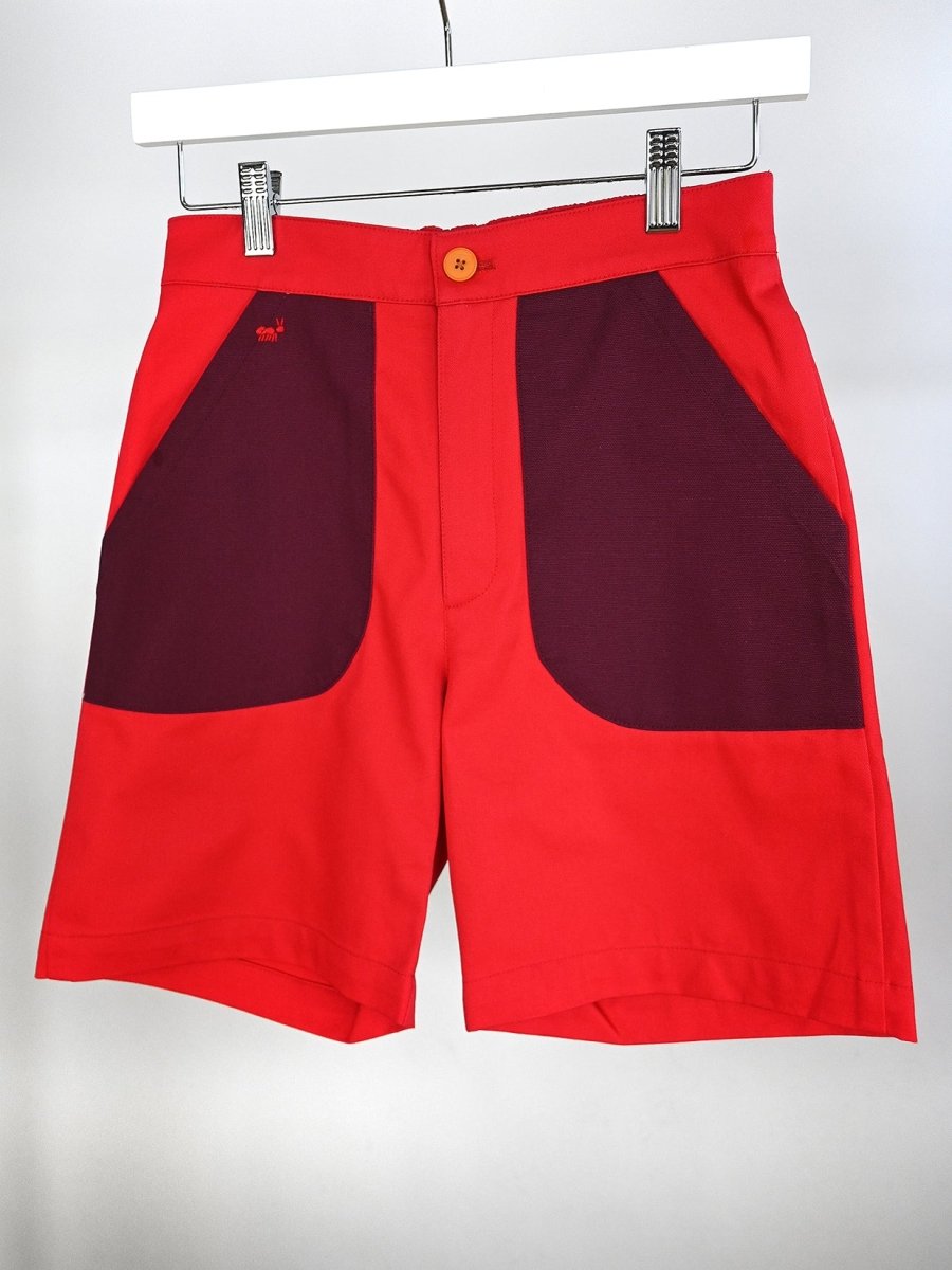 "Red Ant" Shorts -  Cherry/Sangria combo. Design by HO HOS HOLE IN THE WALL