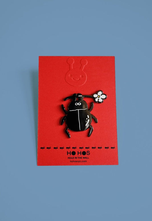 "Beetle" Enamel Pin. Design by HO HOS HOLE IN THE WALL (NYC)