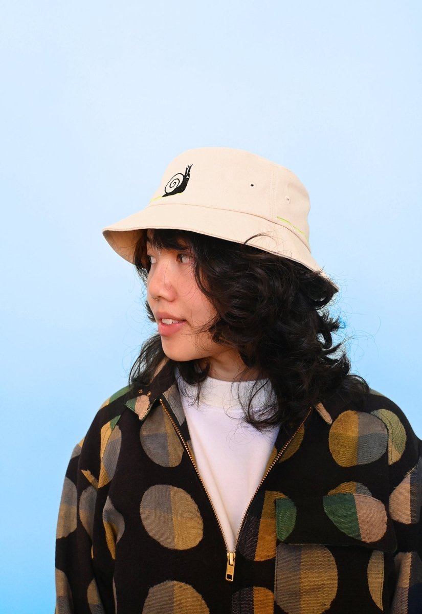 snail bucket hat HO HOS HOLE IN THE WALL "snail trail bucket hat