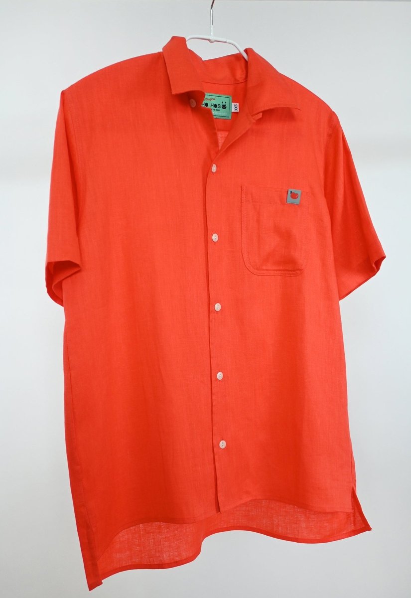 "Tutti Frutti" Linen Shirt - Tomato