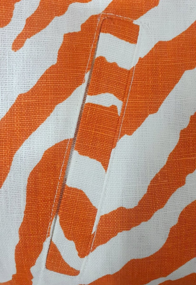 "Zebra Without a Cause" Linen Jacket - Orange Stripe